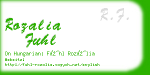 rozalia fuhl business card